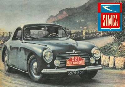 Rallye Monte Carlo 1950 Simca 8 Sport